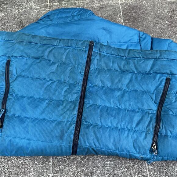 Men's Patagonia Andes Blue Down Puffer Sweater Full Zip Up Light Jacket Sz M - Picture 5 of 5